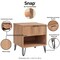 Manhattan Comfort 2-Piece DUMBO Standard 3-Drawer Dresser and DUMBO 1.0 Nightstand in Golden Brown 2-DB01-GB - alternate 7